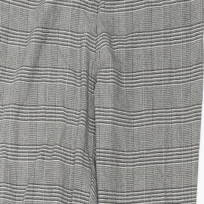 TU Womens Black Check  Trousers  Size 12 L28 in