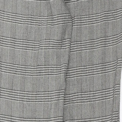 TU Womens Black Check  Trousers  Size 12 L28 in