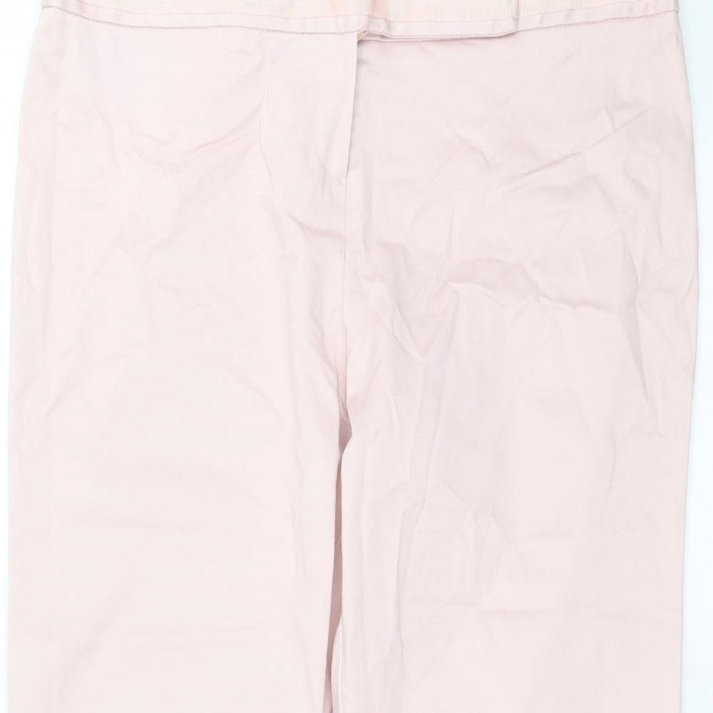 Womens UK Size 14 Dorothy Perkins Regular Fit Cropped Pink Trousers