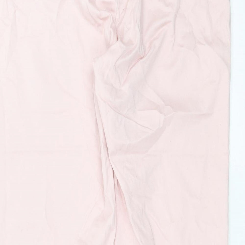 Womens UK Size 14 Dorothy Perkins Regular Fit Cropped Pink Trousers