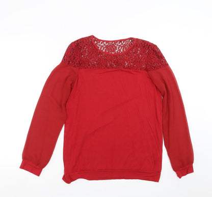 Womens UK Size 10 NEXT Red Basic Blouse