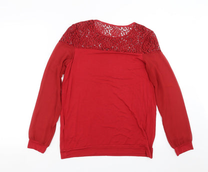Womens UK Size 10 NEXT Red Basic Blouse