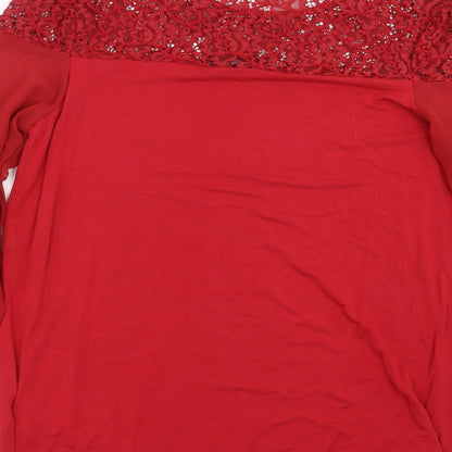 Womens UK Size 10 NEXT Red Basic Blouse