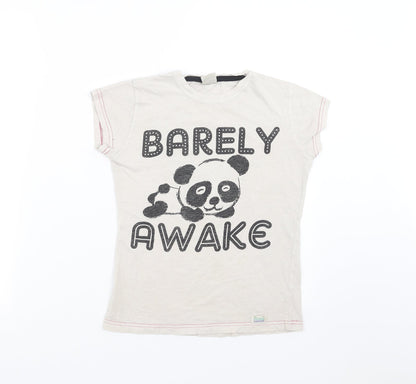 The Pyjama Factory Girls Grey   Top Pyjama Top Size 9-10 Years  - panda
