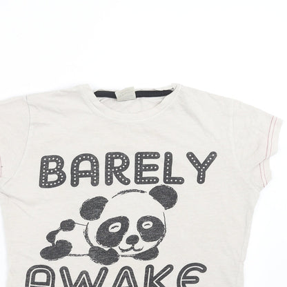 The Pyjama Factory Girls Grey   Top Pyjama Top Size 9-10 Years  - panda