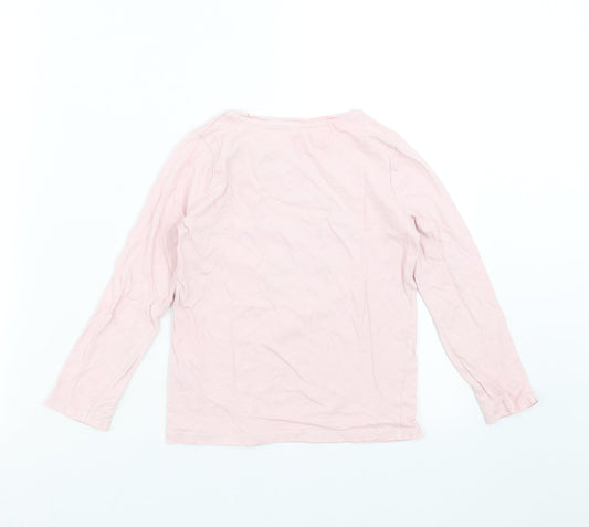 F&F Girls Pink Solid  Top Pyjama Top Size 6-7 Years  - star