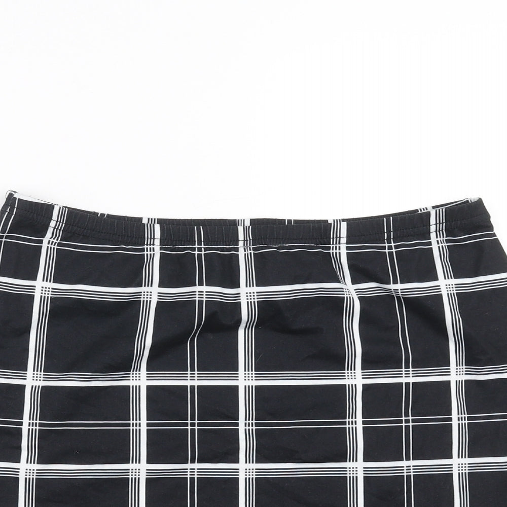 SheIn Womens Black Check  Straight & Pencil Skirt Size L
