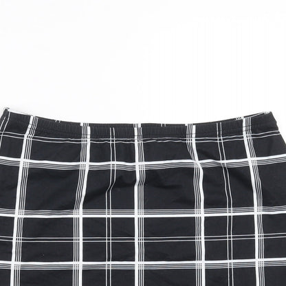 SheIn Womens Black Check  Straight & Pencil Skirt Size L