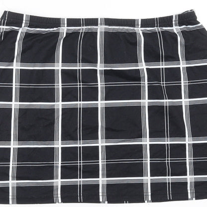 SheIn Womens Black Check  Straight & Pencil Skirt Size L