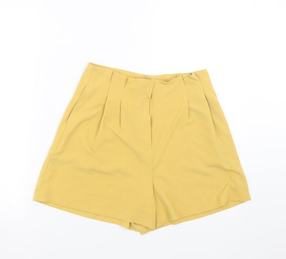 Primark Womens Yellow   Hot Pants Shorts Size 10