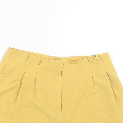 Primark Womens Yellow   Hot Pants Shorts Size 10