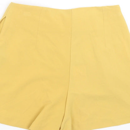 Primark Womens Yellow   Hot Pants Shorts Size 10