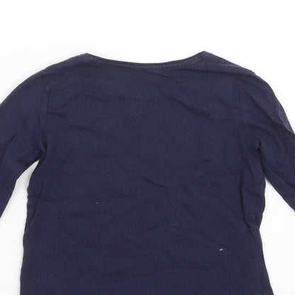 Primark Girls Blue   Basic T-Shirt Size 5-6 Years  - Stay Cool