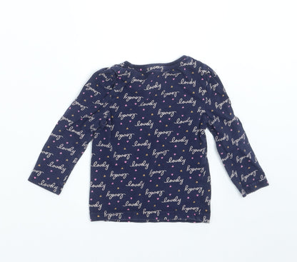 Primark Girls Blue   Basic T-Shirt Size 9-12 Months  - lovely