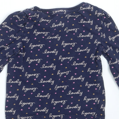 Primark Girls Blue   Basic T-Shirt Size 9-12 Months  - lovely
