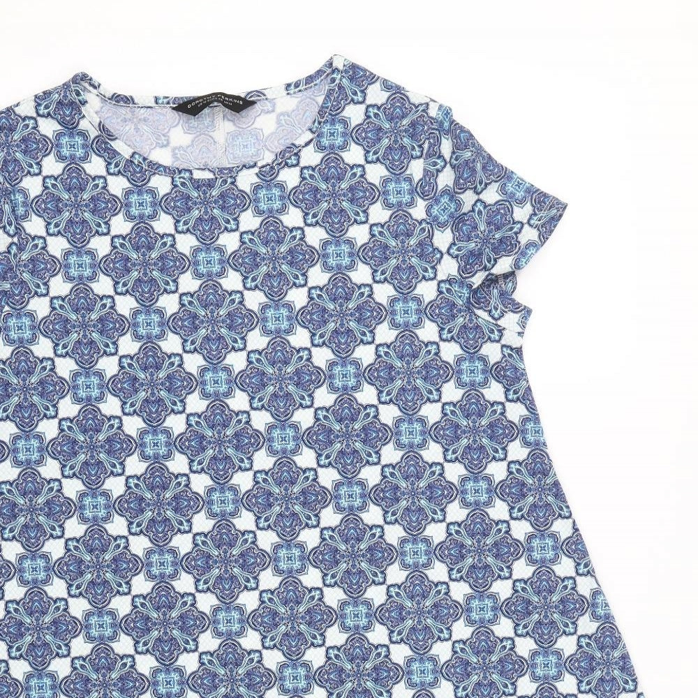 Dorothy Perkins Womens Blue Paisley  T-Shirt Dress  Size 14
