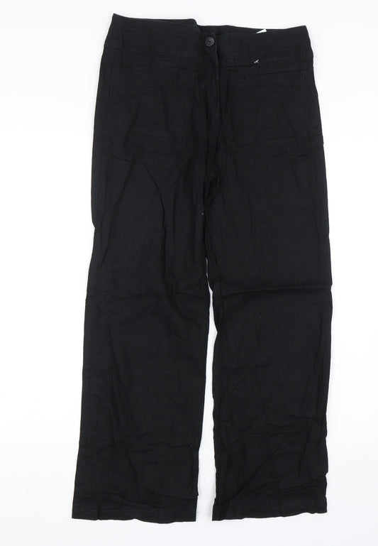 Womens UK Size 10 M&S Regular Fit  Black Trousers