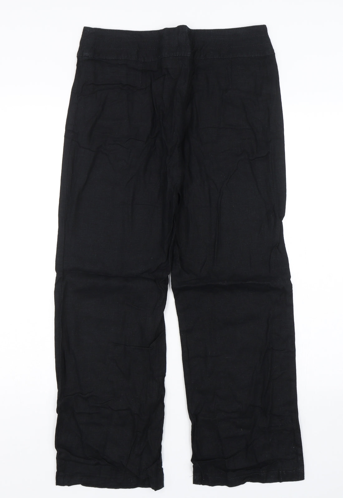 Womens UK Size 10 M&S Regular Fit  Black Trousers