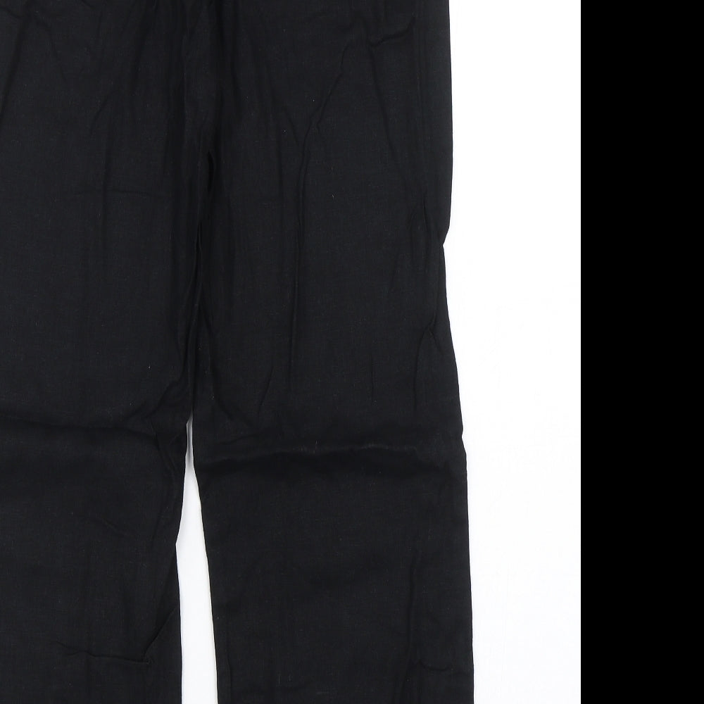 Womens UK Size 10 M&S Regular Fit  Black Trousers