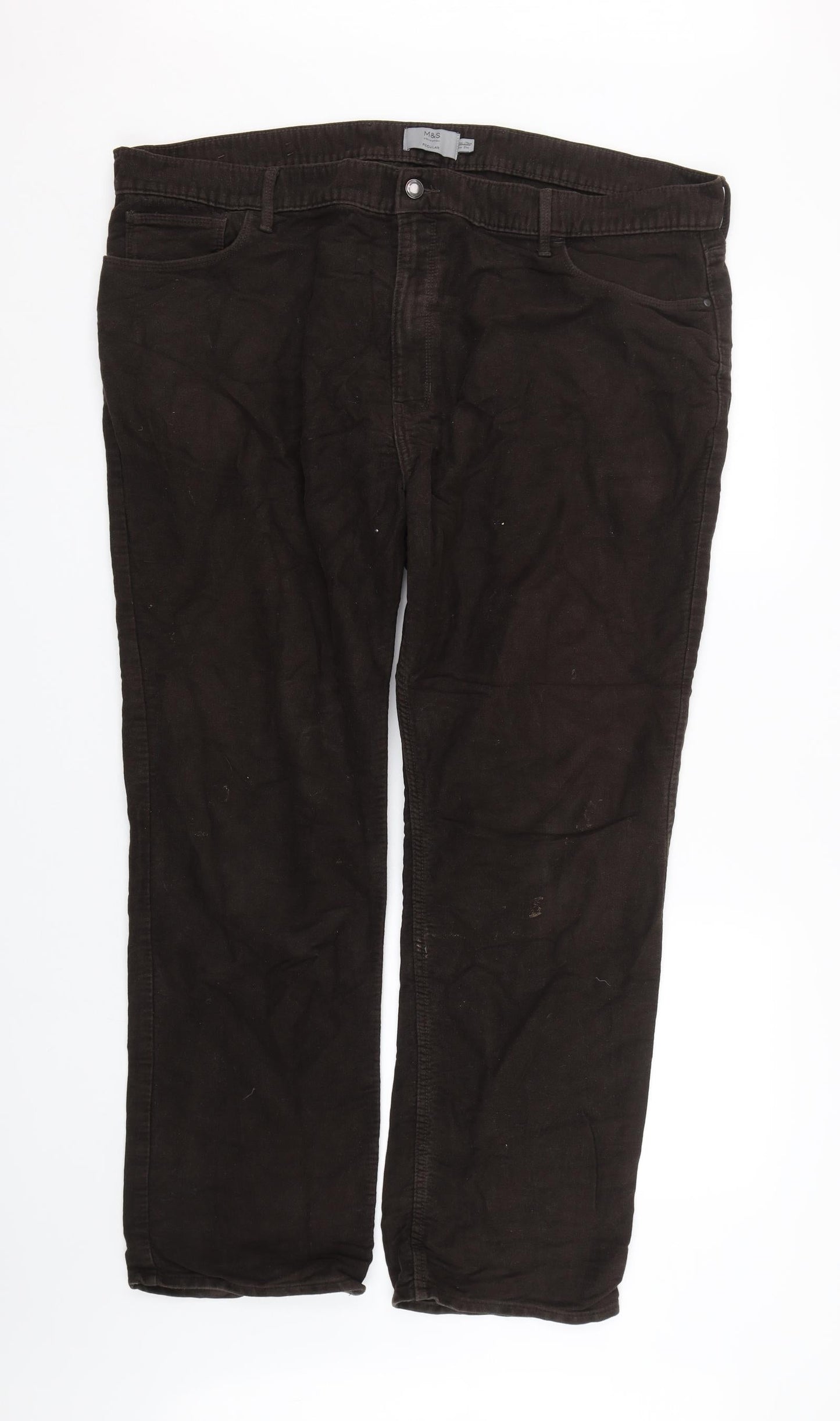 Womens UK Size 44 in M&S Regular Fit  Brown Trousers