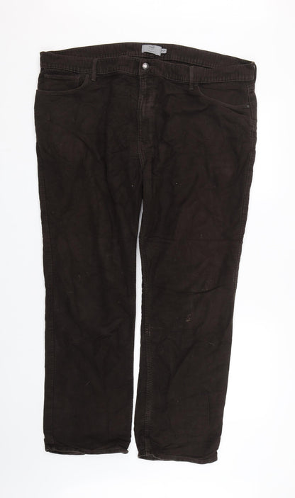Womens UK Size 44 in M&S Regular Fit  Brown Trousers