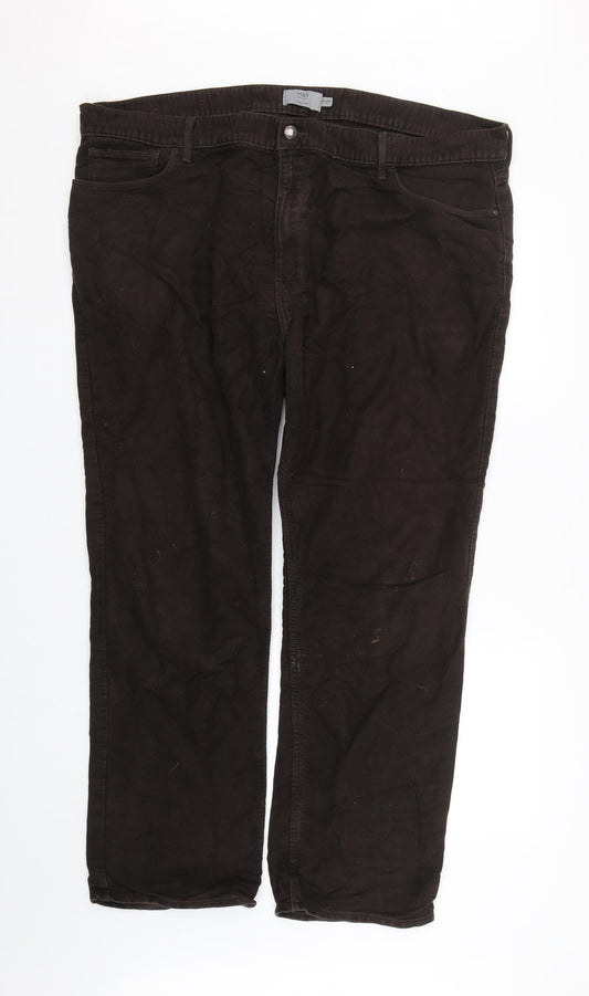 Womens UK Size 44 in M&S Regular Fit  Brown Trousers