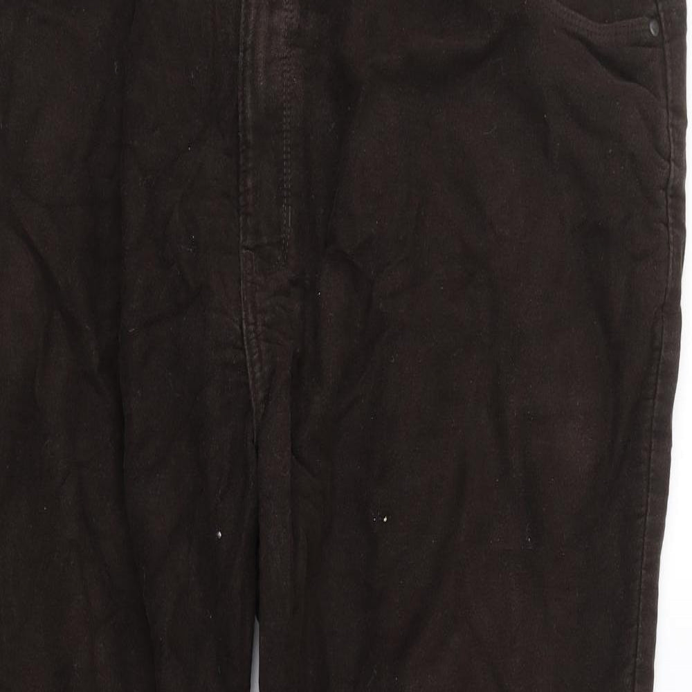 Womens UK Size 44 in M&S Regular Fit  Brown Trousers
