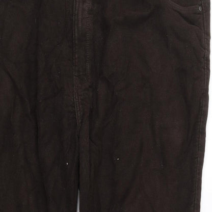 Womens UK Size 44 in M&S Regular Fit  Brown Trousers
