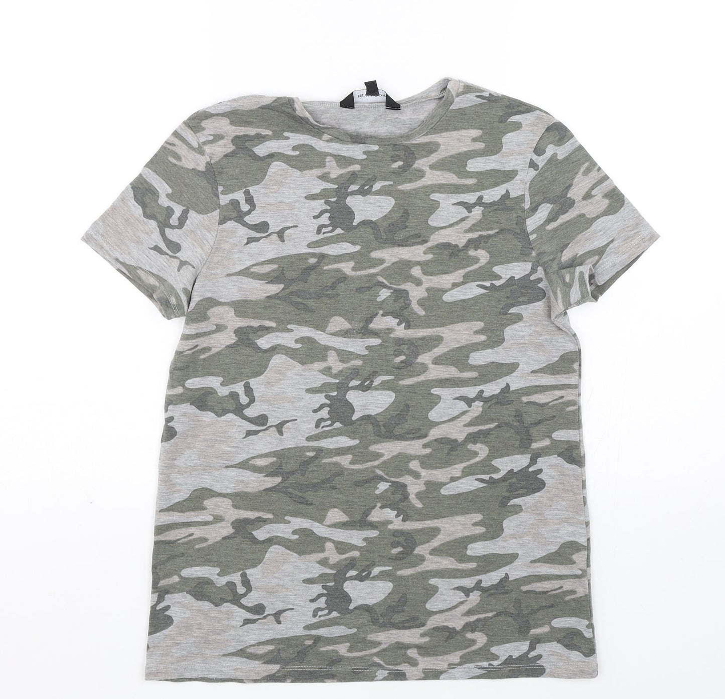 Womens UK Size 6 New Look Green Basic T-Shirt