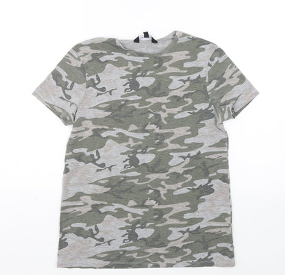 Womens UK Size 6 New Look Green Basic T-Shirt