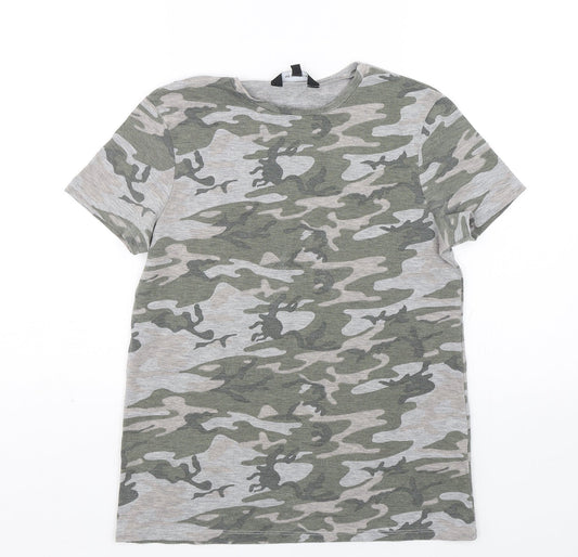 Womens UK Size 6 New Look Green Basic T-Shirt