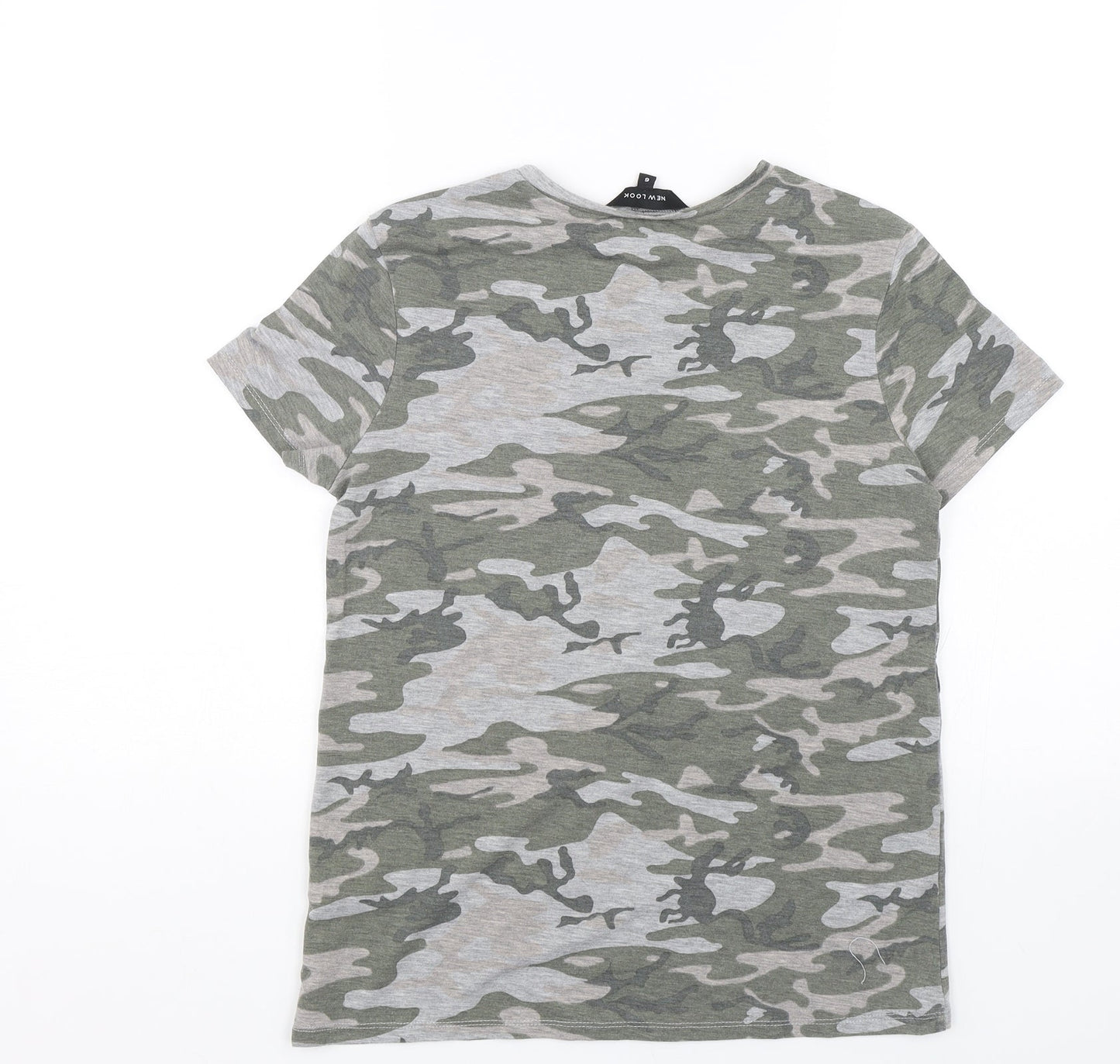 Womens UK Size 6 New Look Green Basic T-Shirt