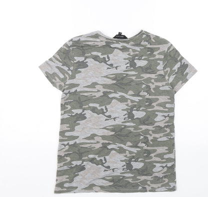 Womens UK Size 6 New Look Green Basic T-Shirt