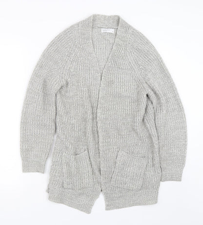 Womens UK Size M Papaya Grey Cardigan Jumper