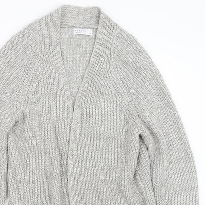 Womens UK Size M Papaya Grey Cardigan Jumper