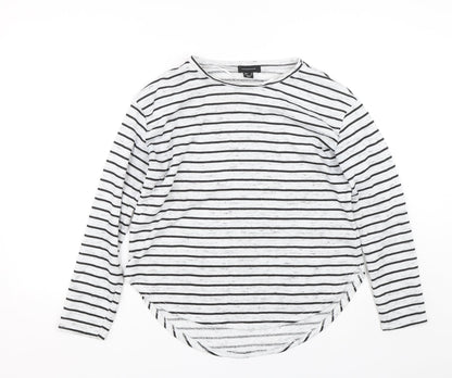 Primark Womens Grey Striped  Basic T-Shirt Size 12