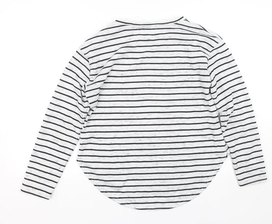 Primark Womens Grey Striped  Basic T-Shirt Size 12
