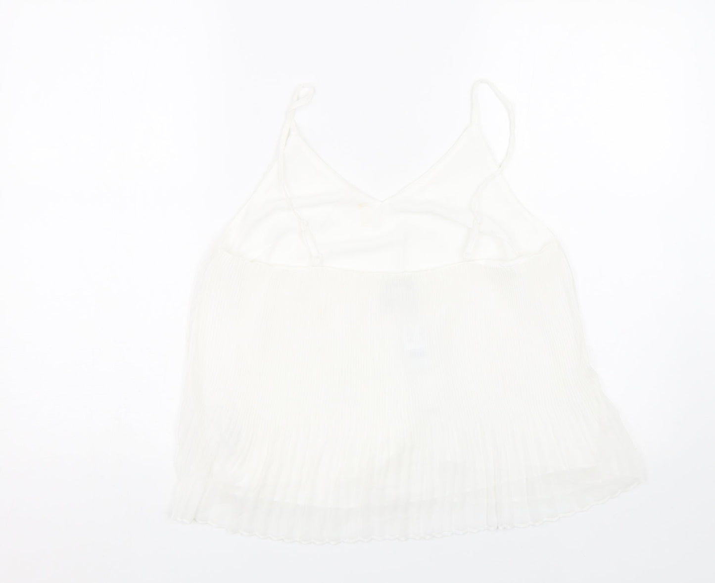 Womens UK Size 10 Topshop White Basic Tank