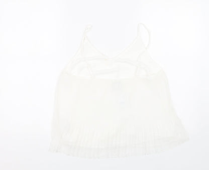 Womens UK Size 10 Topshop White Basic Tank