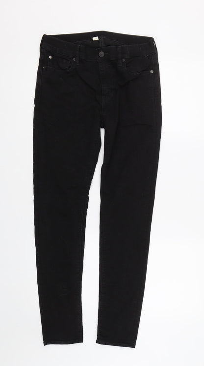 Womens UK Size 32 Preworn Regular Fit Skinny Black Jeans
