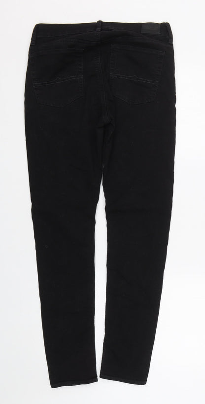 Womens UK Size 32 Preworn Regular Fit Skinny Black Jeans