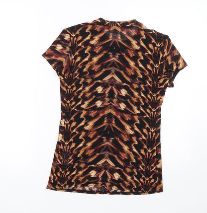 Womens UK Size 8 Dorothy Perkins Brown Basic T-Shirt
