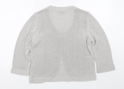 Womens UK Size 16 Per Una Grey Cape Jumper