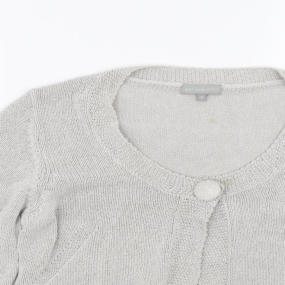 Womens UK Size 16 Per Una Grey Cape Jumper