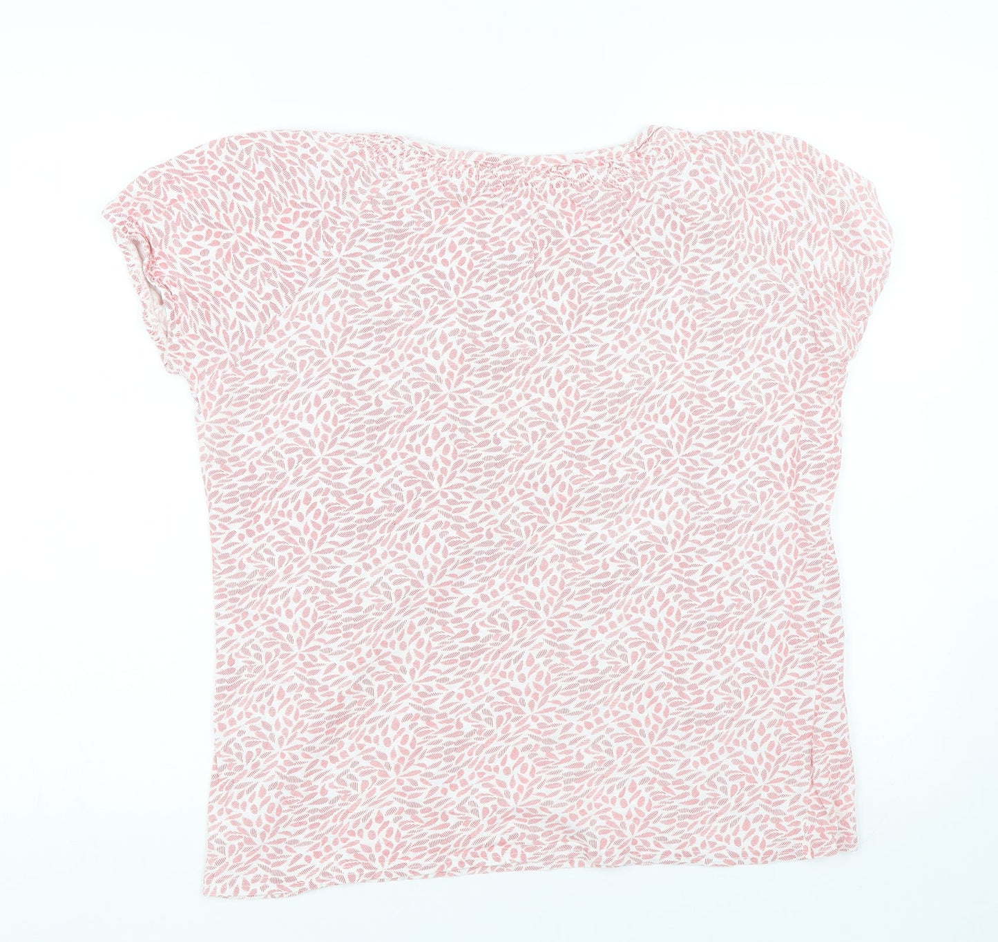 EWM Womens Red Floral  Basic T-Shirt Size M