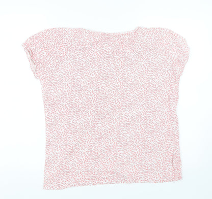 EWM Womens Red Floral  Basic T-Shirt Size M