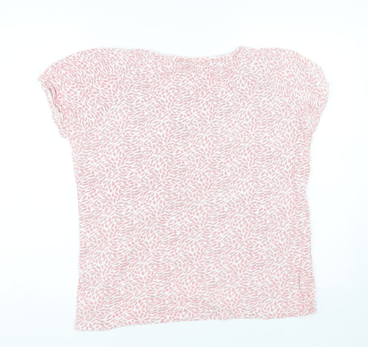 EWM Womens Red Floral  Basic T-Shirt Size M