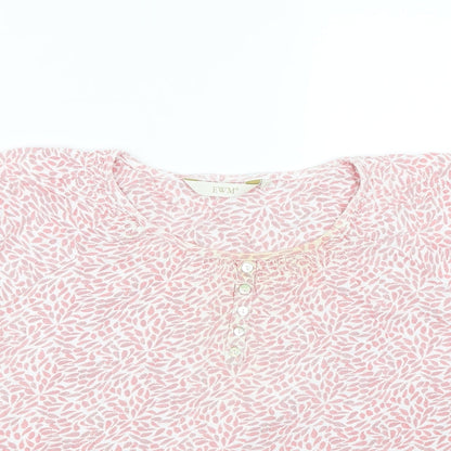 EWM Womens Red Floral  Basic T-Shirt Size M