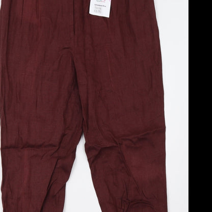 Womens UK Size 14 NEXT Regular Fit  Red Trousers