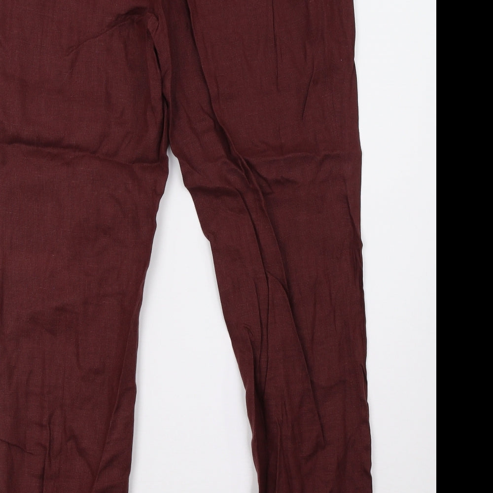 Womens UK Size 14 NEXT Regular Fit  Red Trousers